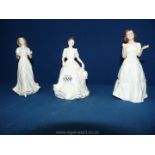 Three small Royal Doulton figures collectors club 1995, 1999 and 1997; 'Harmony',