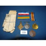 Four WWI Medals - The 1914-15 Star, The British War Medal,