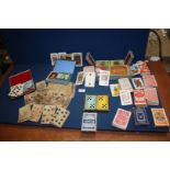 A quantity of old playing Cards including pack of Hunt & Sons (one shilling and sixpence duty) (52