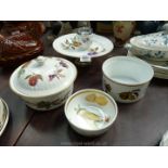 A small quantity of Royal Worcester Evesham pattern china including; a stemmed cake plate,