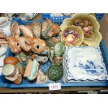 A quantity of china including Pendelfin Studios rabbit, squirrel 'Cyril',