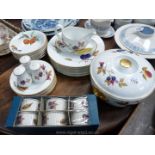 A quantity of Royal Worcester 'Evesham' dinnerware including plates, bowls, gravy boat, tureen,