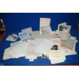A quantity of World War II letters home including birthday cards, photographs, etc.