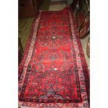 An antique Turkish village Ushak Bagh garden Runner, hand-made, 9'1" x 3'9" approx.