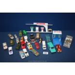 A small quantity of model cars and lorries including' Corgi, Matchbox, Hot Wheels, etc,