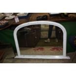 A wooden painted overmantle Mirror. 46 1/2" x 33 1/2".