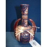 A Cantagalli miniature 'Alhambra' vase decorated with lustre in the 15th Century manner.