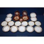 A small box of china including; Limoges coffee saucers (slight crack), Bavarian coffee cups,