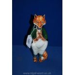 A Cinque Ports Pottery figure of Fox, green coat (rare colour).