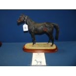 A Border Fine Arts Thoroughbred Stallion, with base and certificate,