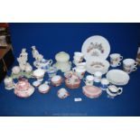 A quantity of miscellaneous china including, a Coronation tea set (milk jug chipped),