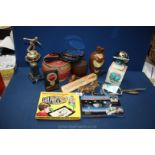 A quantity of miscellaneous including a Tobacco jar, National Westminster bank globe money box,