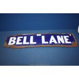 A blue enamel sign for Bell Lane.