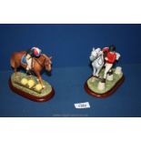 Two Border Fine Arts studio figurines Happy Days nos A3696 'Stepping Stones' and nos A5121 'The
