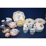 A quantity of china including Wedgwood cup and saucer, Aynsley 'Lyndhurst' avocado dishes,