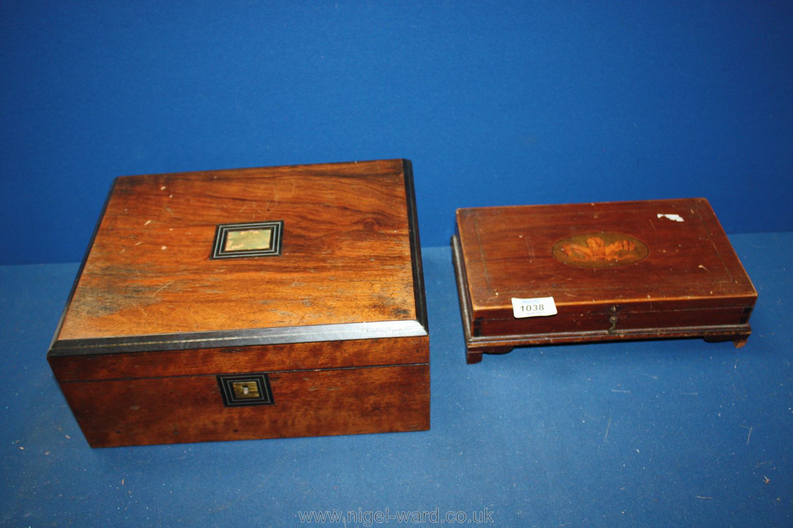 Two Victorian rosewood jewellery boxes. - Image 2 of 2