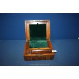 A Victorian inlaid writing Slope. 10 1/4" x 8 1/2".