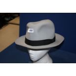 An Austin Reed grey felt trilby Hat, 6 3/4".