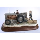 A Border Fine Arts figure group entitled 'Golden Memories' Ferguson 35 Tractor,