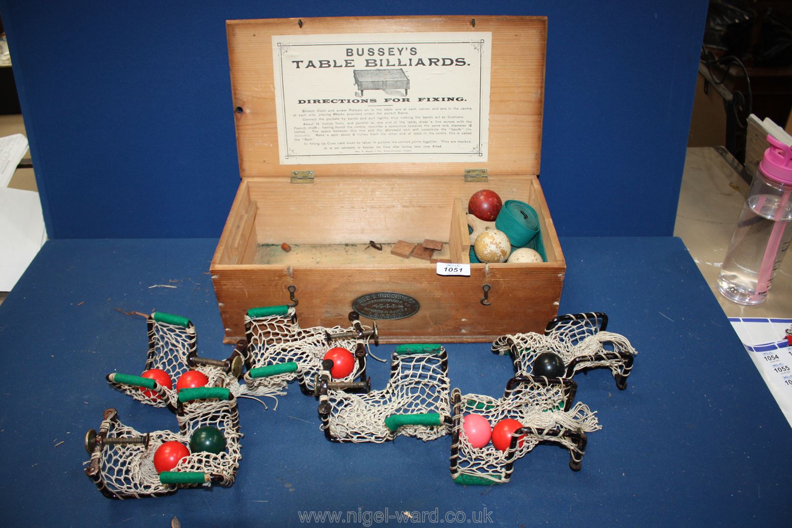 A Victorian game of table Billiards, boxed.