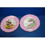 A pair of French porcelain cabinet Plates,