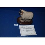 A Border Fine Arts, black faced Ram 'Style One' cert. no. 630/750.