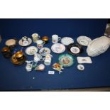 A small quantity of china including coffee cans, Royal Adderley posy,