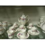 A Wedgwood part coffee set in 'Devon Sprays' pattern.