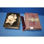 Two vintage photograph Albums, both a/f with contents.