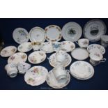 A quantity of miscellaneous trio's to include; Royal Worcester 'Roanoke', Richmond Blue Rock',