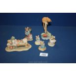 Six Border Fine Arts figures including Brambly Hedge; (one with a chipped ear,