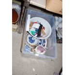 Miscellaneous china including large serving bowls,