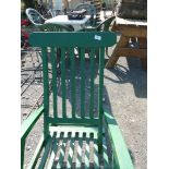 Green painted wooden steamer chair.