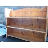 Display shelves, pine.