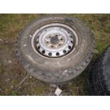 Four 6-stud fitting steel wheels incl.