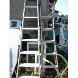 Two aluminium step-ladders.