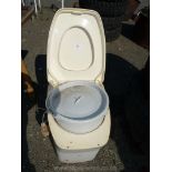 A portable toilet.