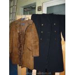 Two sheepskin coats being size 16 plus a black cashmere blend coat size 12.