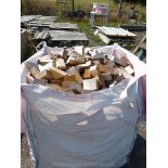 A 1 cubic metre bag of small softwood blocks.