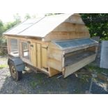 Wheeled chicken house and run.