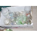 Miscellaneous glass vases, jugs, ice bucket, etc.