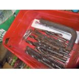 A box of drill bits,