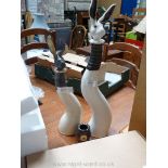 Two rabbit head decanters, new and boxed by 'Things we love'.