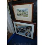 Two pictures, a copy of Renoir and a print by Judy Bayes.