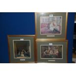 Three framed prints to include; Lautrec, Charles Wilson Peale and Velasquez.