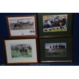 Four small horse racing Prints to include; a Snaffles print entitled 'The Worst View in Europe',