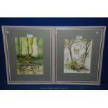 A pair of framed Watercolours both signed lower right 'Bere',