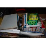 A crate of books to include 501 Must See Movies, Book of London etc.