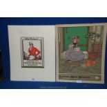 Two early 20th century Lithographs, ''Little Miss Muffet'' by Gordon Robinson,