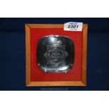 A Silver pin Dish framed and inscribed 'Northampton and County Constabulary',